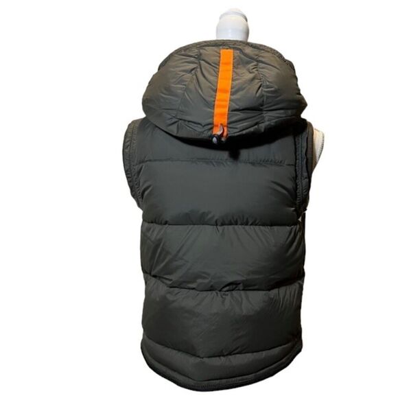 Parajumpers Rare Italian Import Down Vest Hooded Zip Patches Women's Size Small - Picture 10 of 16